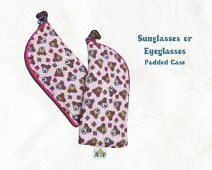 Sunglasses case, Staffie prints safeguard your sunglasses, eyeglasses, Readers. Anywhere protection against lens scratching is needed.